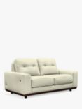 G Plan Vintage The Seventy One with USB Charging Port Small 2 Seater Leather Sofa, Cambridge Chalk