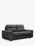 G Plan Vintage The Seventy One with USB Charging Port Small 2 Seater Leather Sofa, Cambridge Petrol Blue
