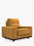 G Plan Vintage The Seventy One with USB Charging Port Armchair, Plush Turmeric