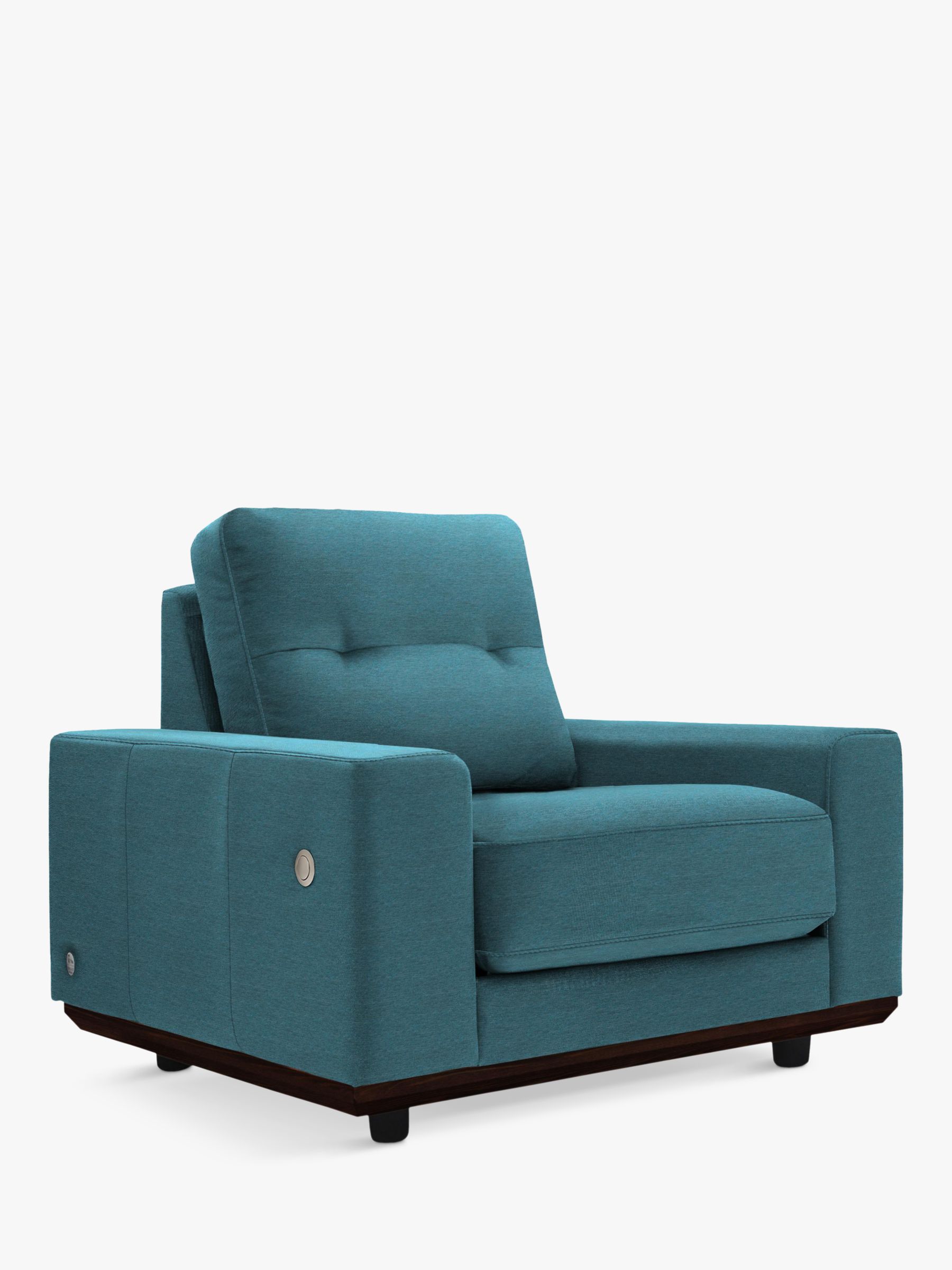 The Seventy One Range, G Plan Vintage The Seventy One with USB Charging Port Armchair, Fleck Blue