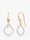 Monica Vinader Riva Kite Diamond Drop Earrings, Gold