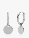 Monica Vinader Siren Muse Mini Drop Huggie Hoop Earrings, Silver