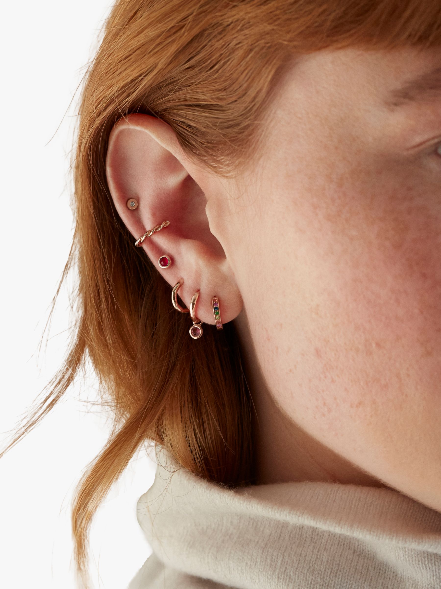 Buy Monica Vinader Mini Gem Stud Earrings Online at johnlewis.com