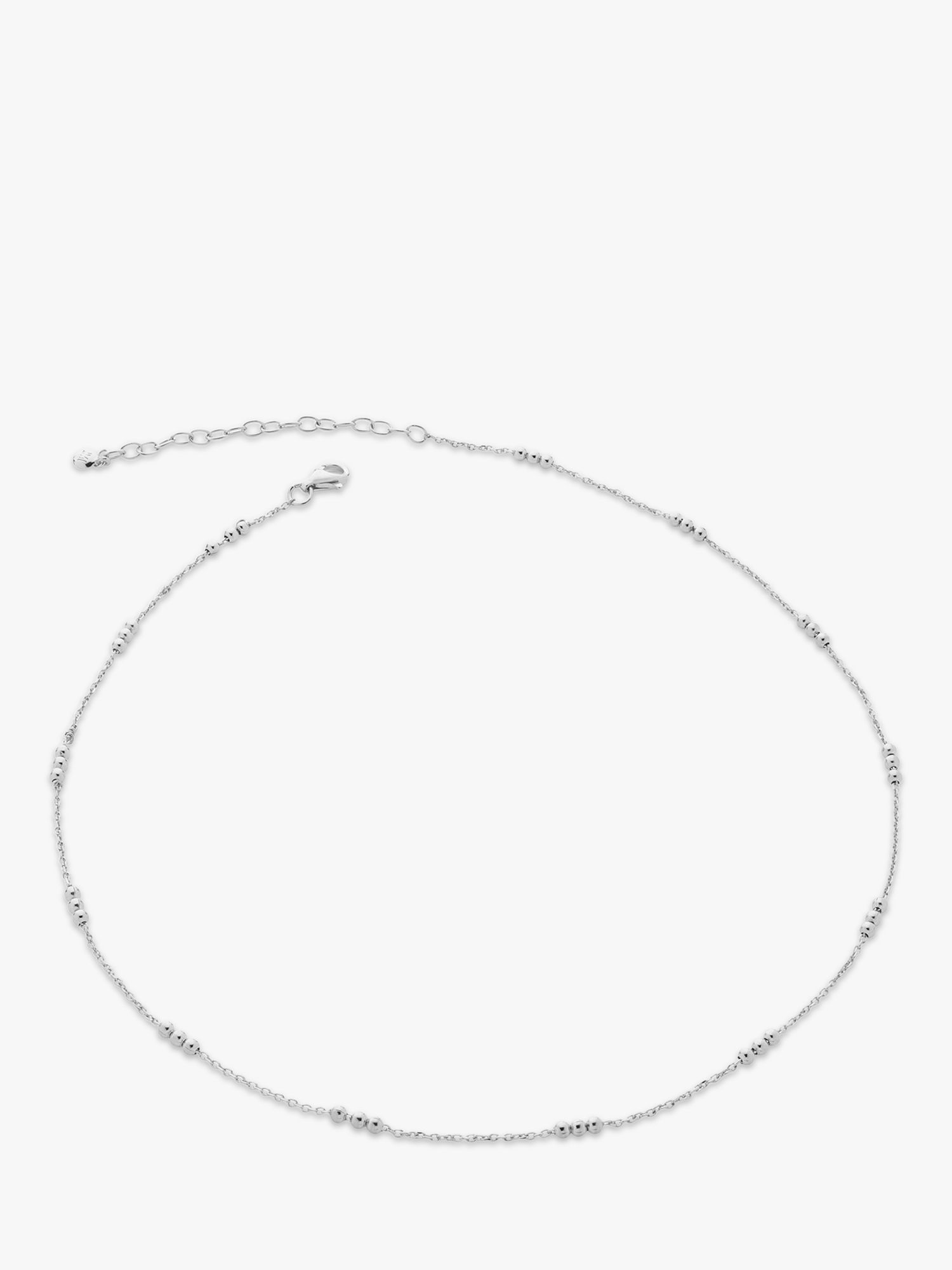 Monica Vinader Triple Bead Choker Necklace, Silver