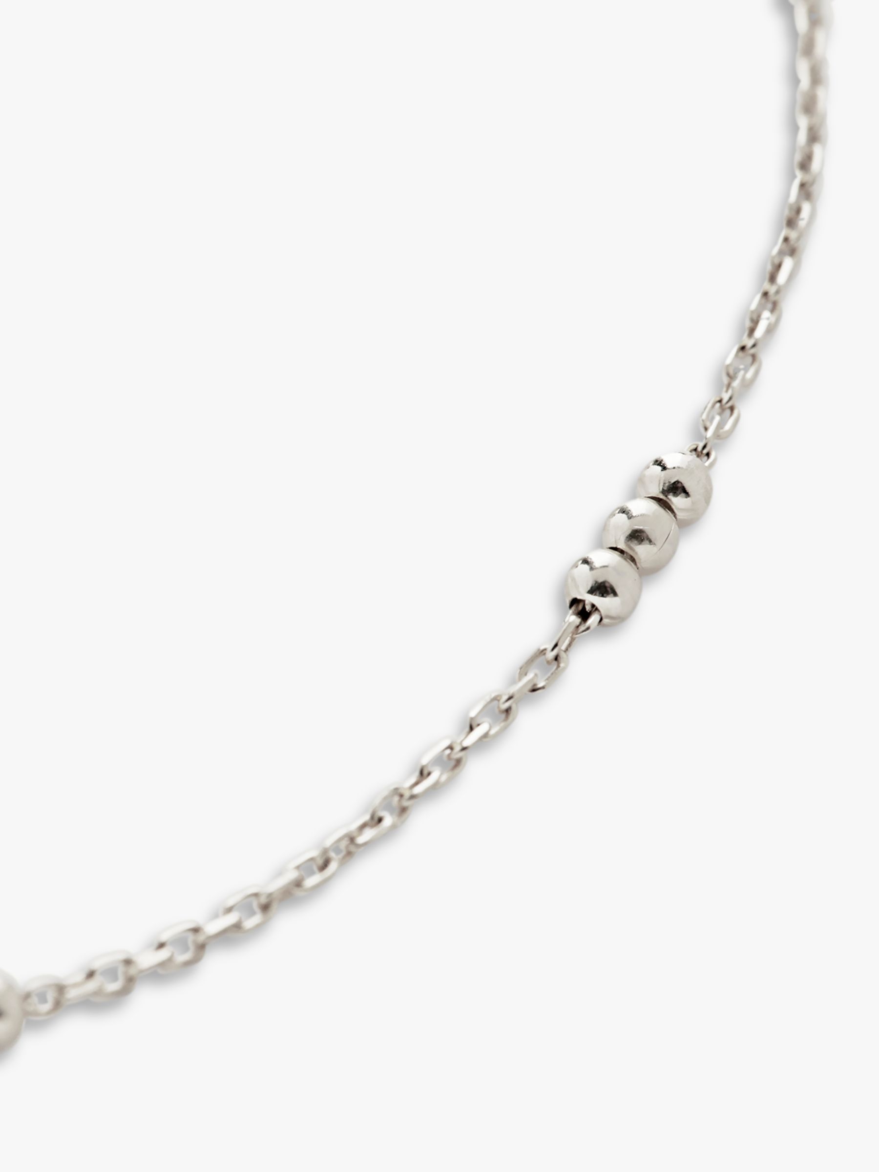 Monica Vinader Triple Bead Choker Necklace, Silver