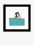 Jacky Al-Samarraie - Cycling Framed Print, 33.5 x 33.5cm, Blue/Multi