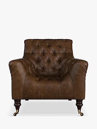 Skittle Range, Tetrad Skittle Leather Armchair, Galveston Bark