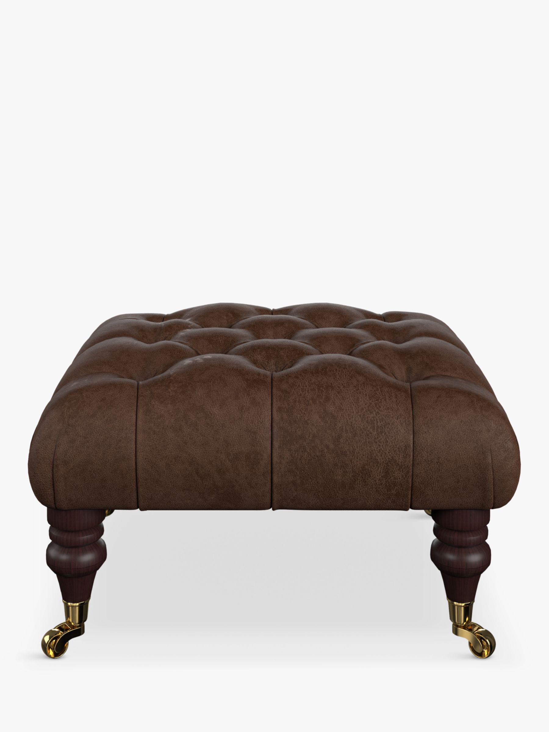 Tetrad Skittle Button Leather Footstool