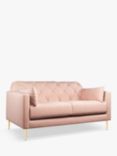 Swoon Mendel Medium 2 Seater Sofa, Gold Leg, Ballet Pink Velvet