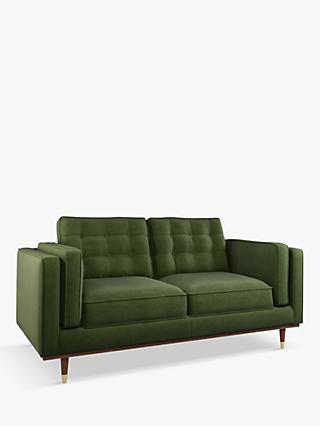 Lyon Range, John Lewis + Swoon Lyon Medium 2 Seater Sofa, Fern Green Velvet
