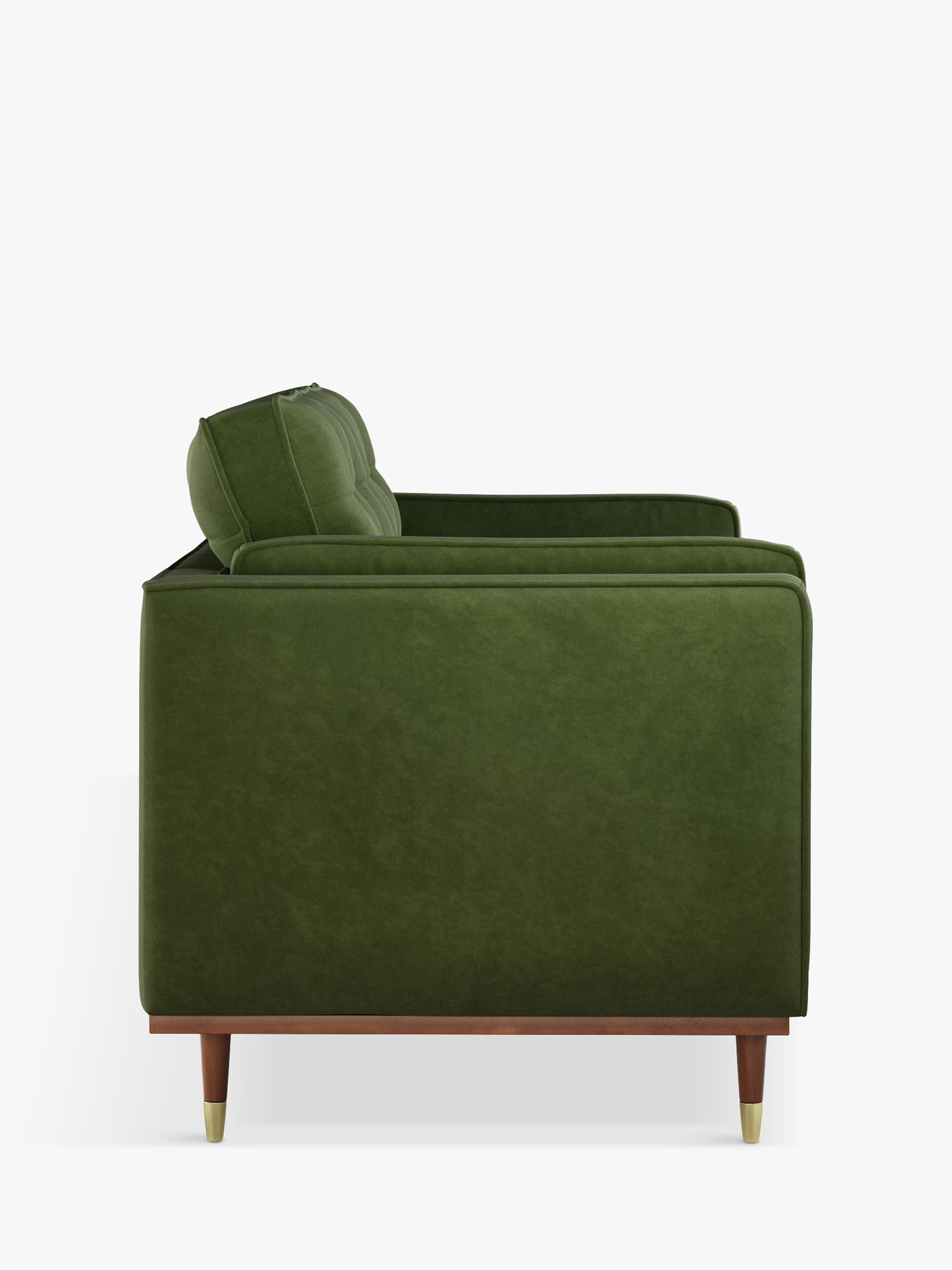 John Lewis + Swoon Lyon Medium 2 Seater Sofa, Fern Green Velvet