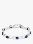 Jon Richard Crystal Infinity Bracelet, Silver/Blue