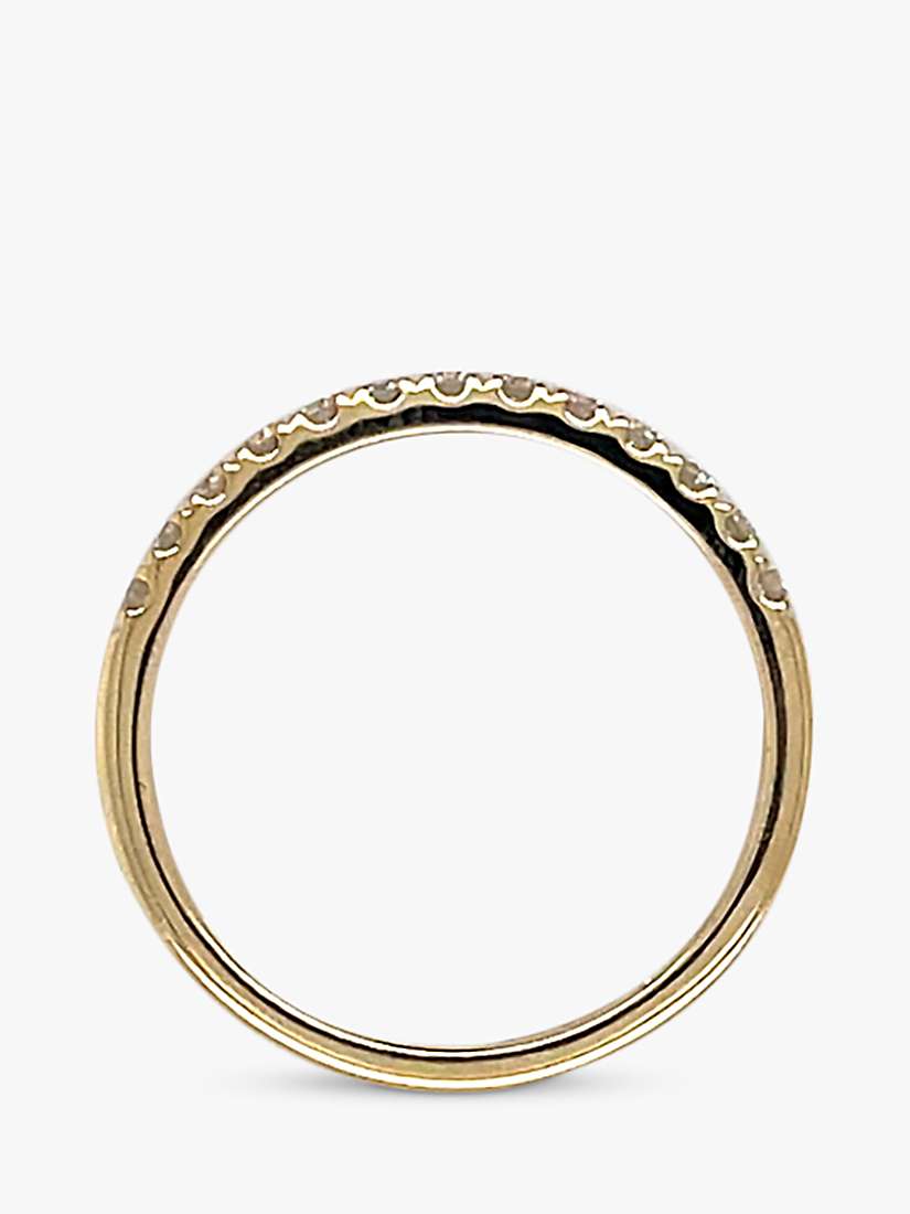 Buy E.W Adams 18ct Yellow Gold Claw Set Diamond Half Eternity Ring, N Online at johnlewis.com