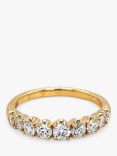 E.W Adams 18ct Yellow Gold Graduated Diamond Half Eternity Ring, N