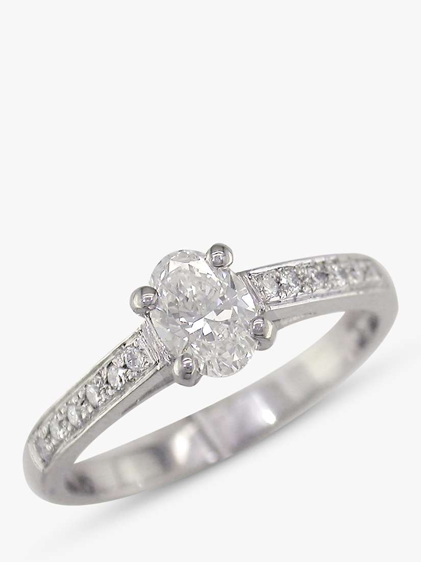 Buy E.W Adams Platinum Oval Cut Diamond Ring, N Online at johnlewis.com