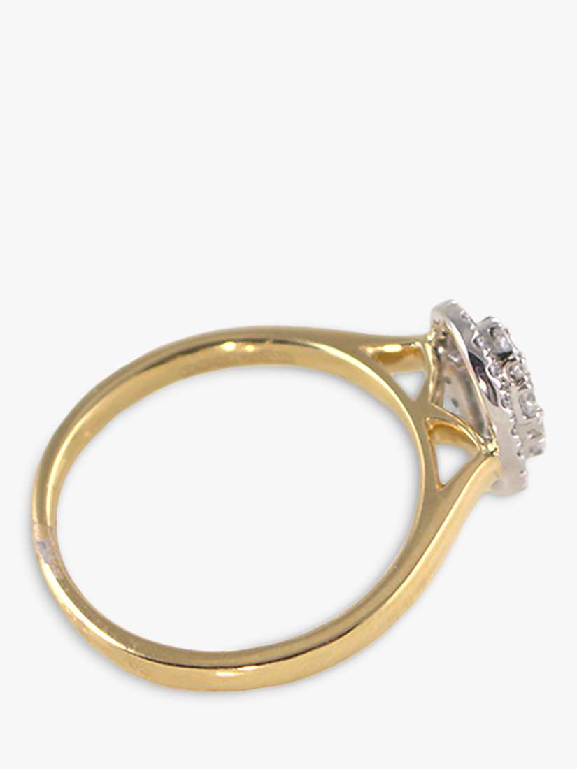 Buy E.W Adams 18ct Yellow and White Gold Oval Cluster Ring, N Online at johnlewis.com
