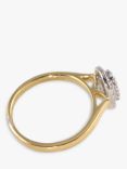 E.W Adams 18ct Yellow and White Gold Oval Cluster Ring, N