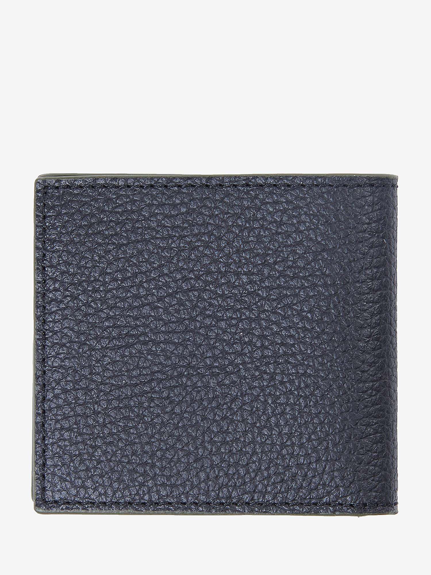Buy Barbour Bifold Grain Leather Wallet, Black Online at johnlewis.com