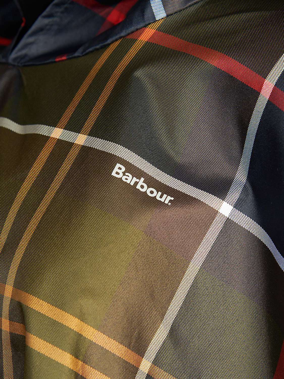 Buy Barbour Showerproof Tartan Poncho, Green Online at johnlewis.com