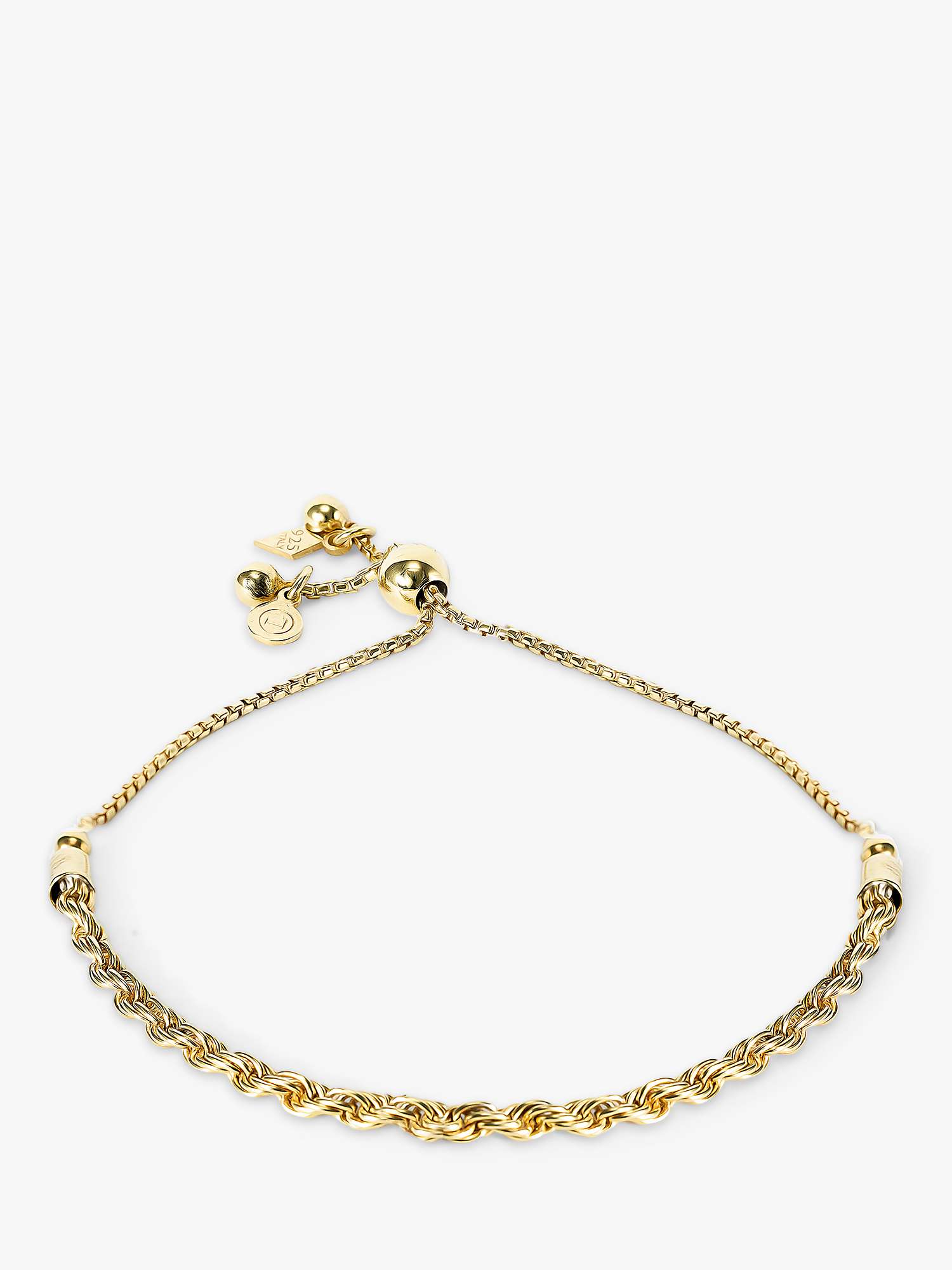 Buy LARNAUTI Rope Chain Friendship Bracelet, Gold Online at johnlewis.com