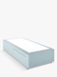 John Lewis Non Sprung 2 Drawer Storage Upholstered Divan Base, Single, Relaxed Linen Duck Egg