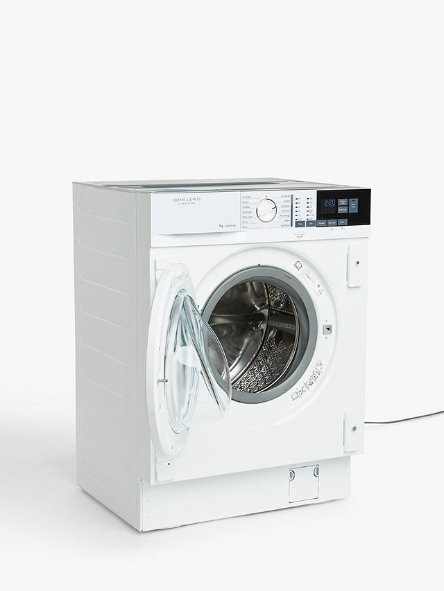 Buy John Lewis JLBIWM1407 Integrated Washing Machine, 7kg Load, 1400rpm Spin,  White Online at johnlewis.com