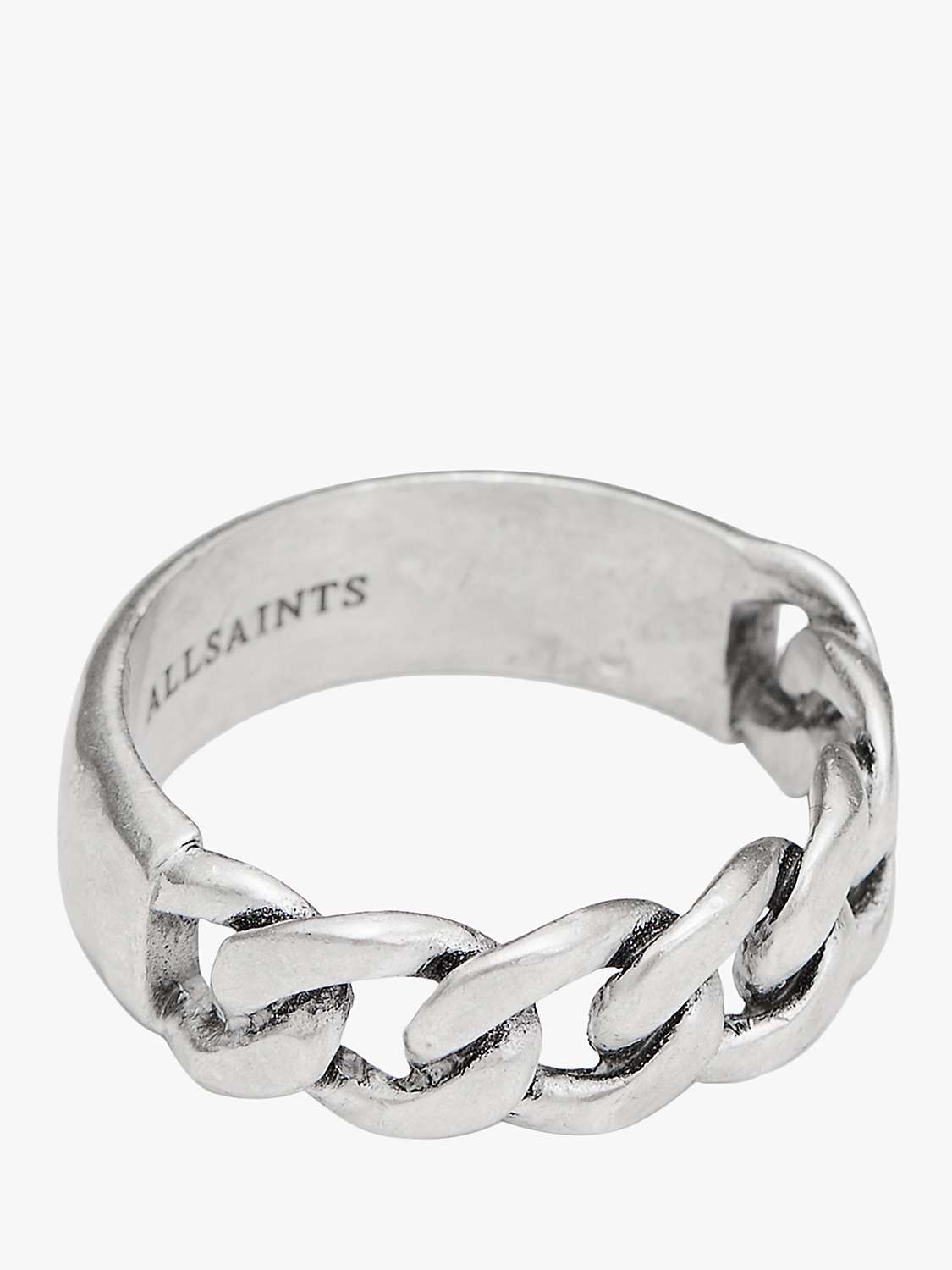 Buy AllSaints Chain Front Ring, Silver Online at johnlewis.com