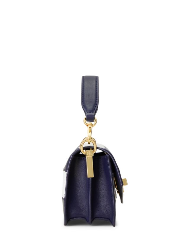 Lauren Ralph Lauren Tayler Small Leather Cross Body Bag, French Navy ...