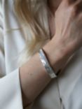 Tutti & Co Sea Collection Textured Cuff Bracelet, Silver