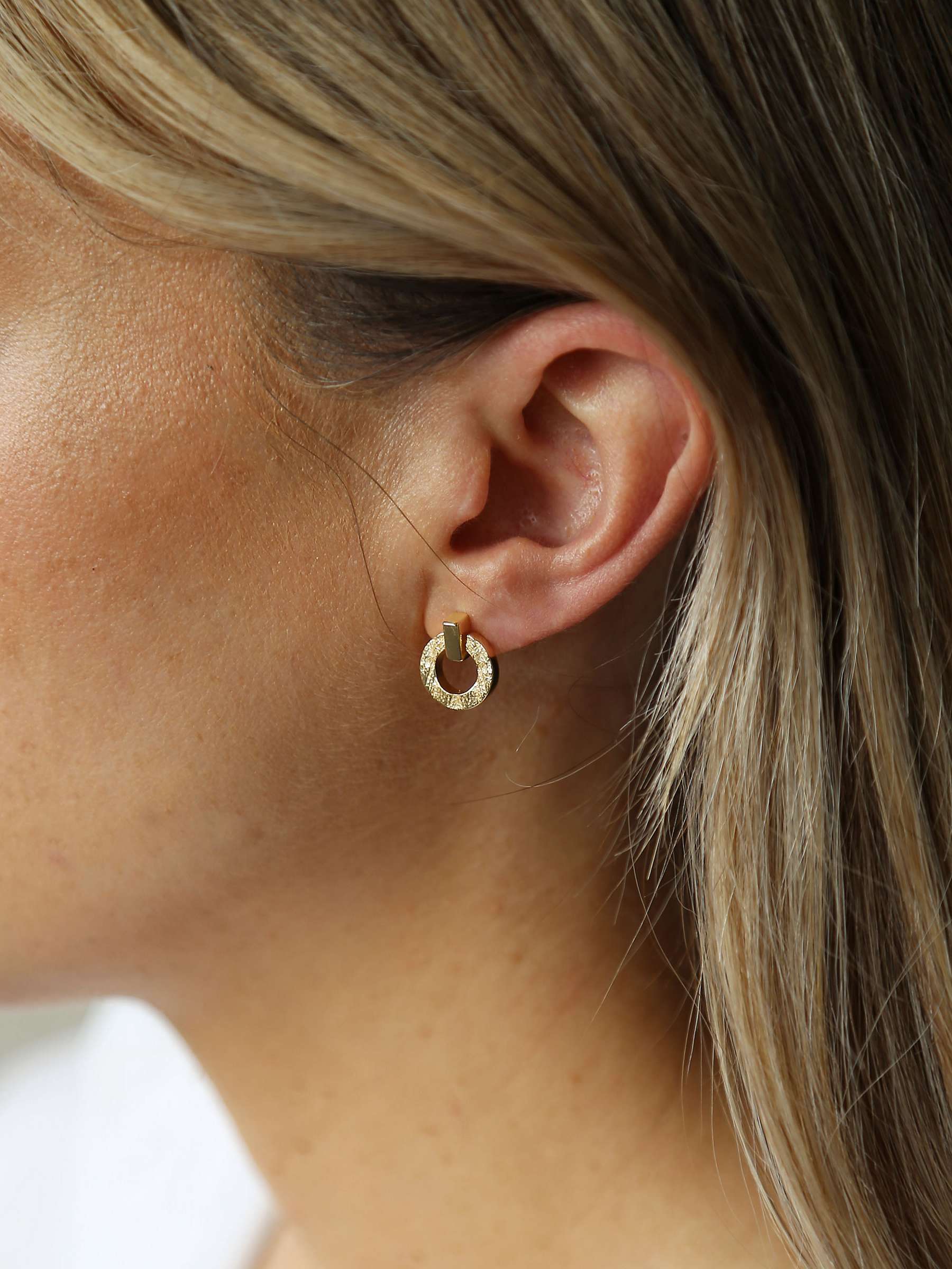 Buy Tutti & Co Palm Collection Textured Circle Stud Earrings Online at johnlewis.com