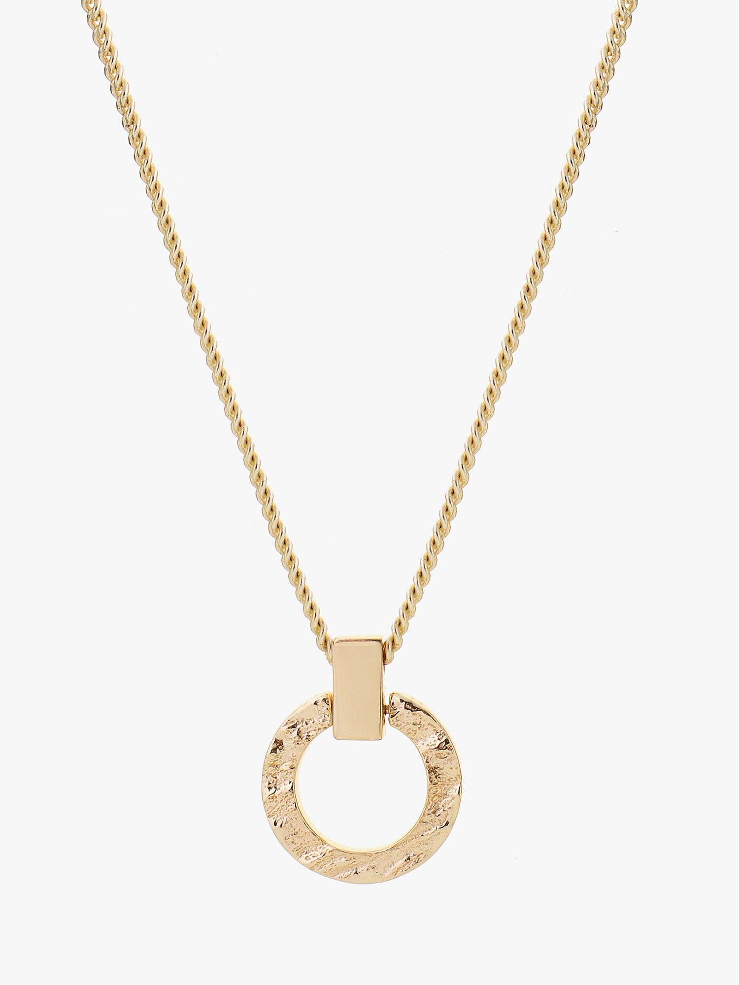 Buy Tutti & Co Palm Collection Textured Circle Pendant Necklace Online at johnlewis.com