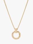 Tutti & Co Palm Collection Textured Circle Pendant Necklace