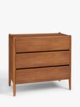 John Lewis Scandi 3 Drawer Wood Chest, Walnut Finish