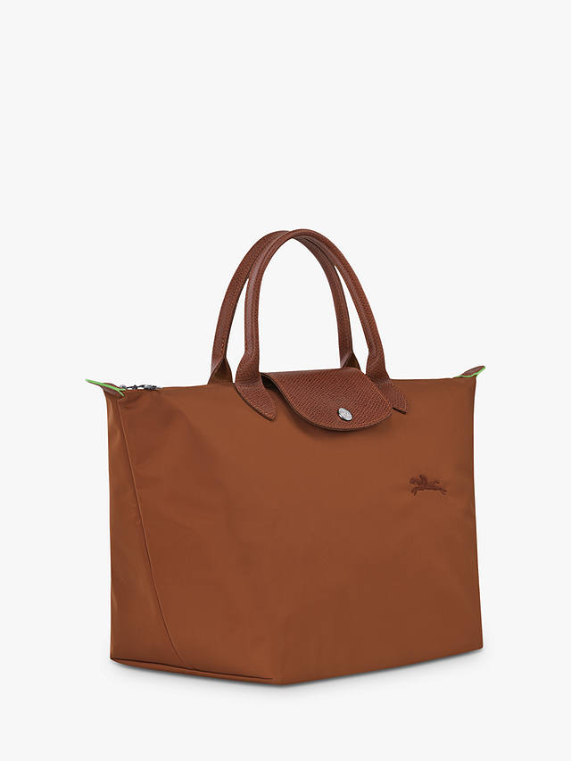 Longchamp Le Pliage Recycled Canvas Medium Top Handle Bag, Cognac