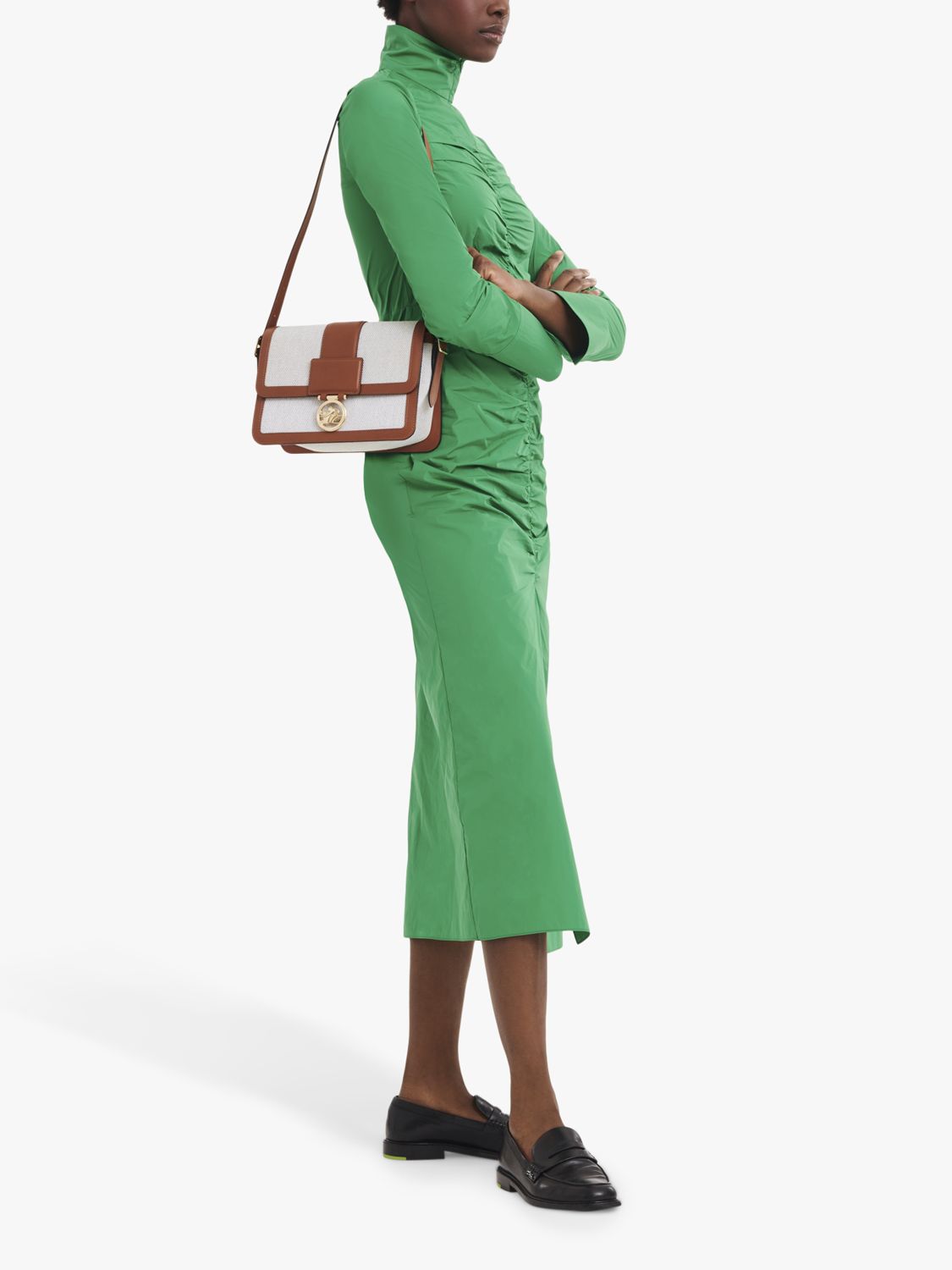 Buy Longchamp Box-Trot Medium Flecked Canvas Cross Body Bag Online at johnlewis.com