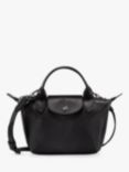 Longchamp Le Pliage Xtra XS Leather Crossbody Bag, Black