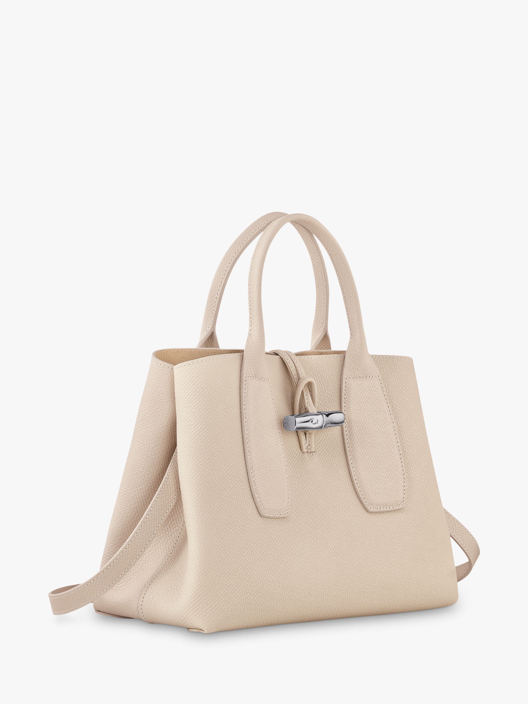 Longchamp Sand Top-Handle Roseau Leather Satchel, Best Price and Reviews