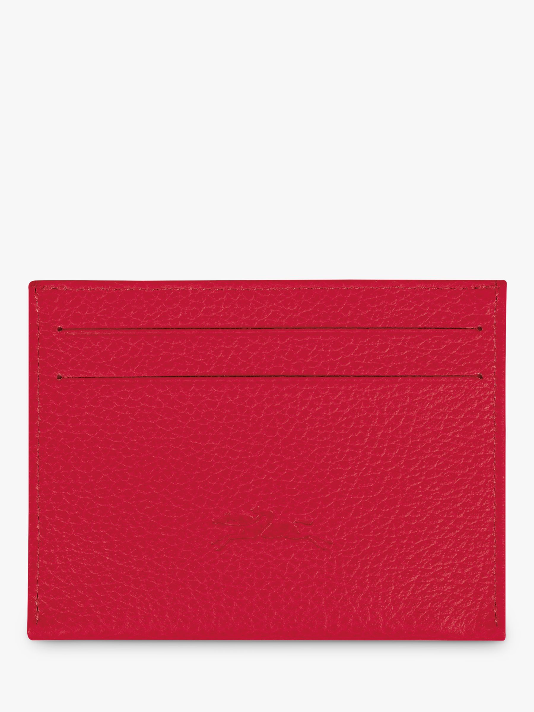 Longchamp Le Foulonné Leather Card Holder, Love at John Lewis & Partners