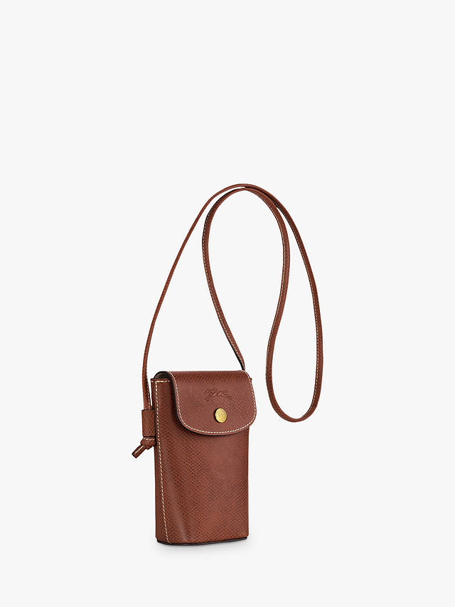 Longchamp Épure Leather Phone Pouch Bag, Brown