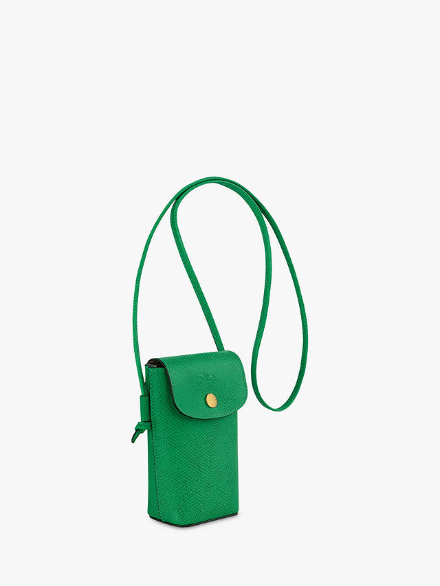 Longchamp Épure Leather Phone Pouch Bag, Green at John Lewis & Partners