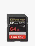 SanDisk Extreme Pro UHS-1, Class 10, SDXC Card, up to 200MB/s Read Speed, 64GB