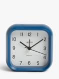 Acctim Carter Hands Non-Ticking Sweep Analogue Alarm Clock, 10cm, Coral Blue