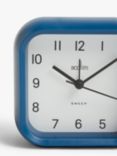 Acctim Carter Hands Non-Ticking Sweep Analogue Alarm Clock, 10cm, Coral Blue