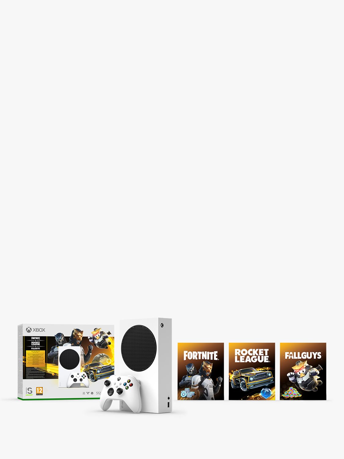 Console Microsoft Xbox Series S De 512gb, Bundle Com 3 Jogos Fortnite,  Rocket League E Fall Guys