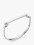 Monica Vinader Signature Thin Bangle, Silver