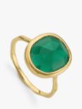 Monica Vinader Siren Onyx Ring, Gold/Green