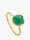 Monica Vinader Siren Stacking Onyx Ring, Gold/Green