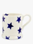 Emma Bridgewater Blue Star Half Pint Mug, 300ml, Cream/Blue