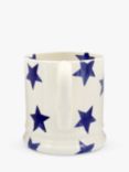 Emma Bridgewater Blue Star Half Pint Mug, 300ml, Cream/Blue