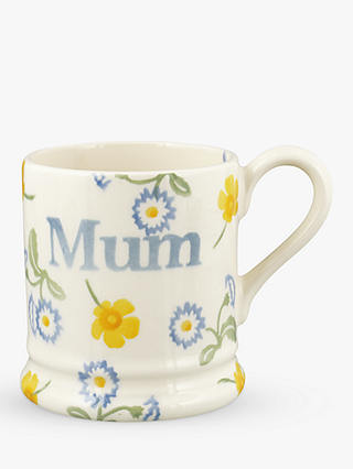 Emma Bridgewater Flowers Buttercup & Daisies 'Mum' Half Pint Mug, 300ml, Yellow/Multi